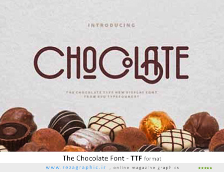 فونت انگلیسی فانتزی شکلات - The Chocolate Font 
